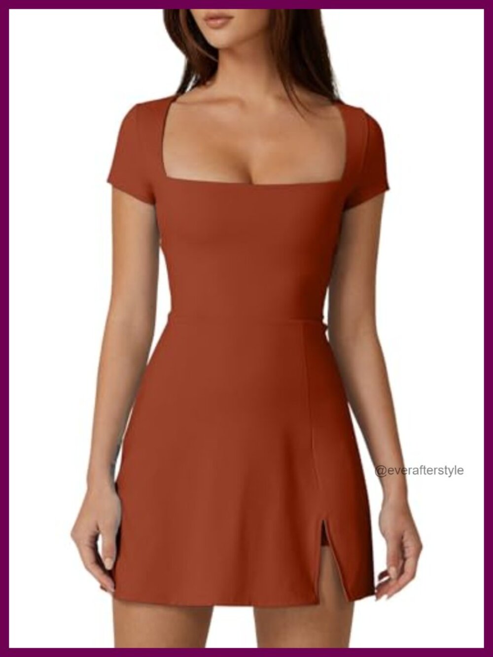Womens Square Neck Tennis Dress Built in Shorts Athletic Golf Dress Pockets